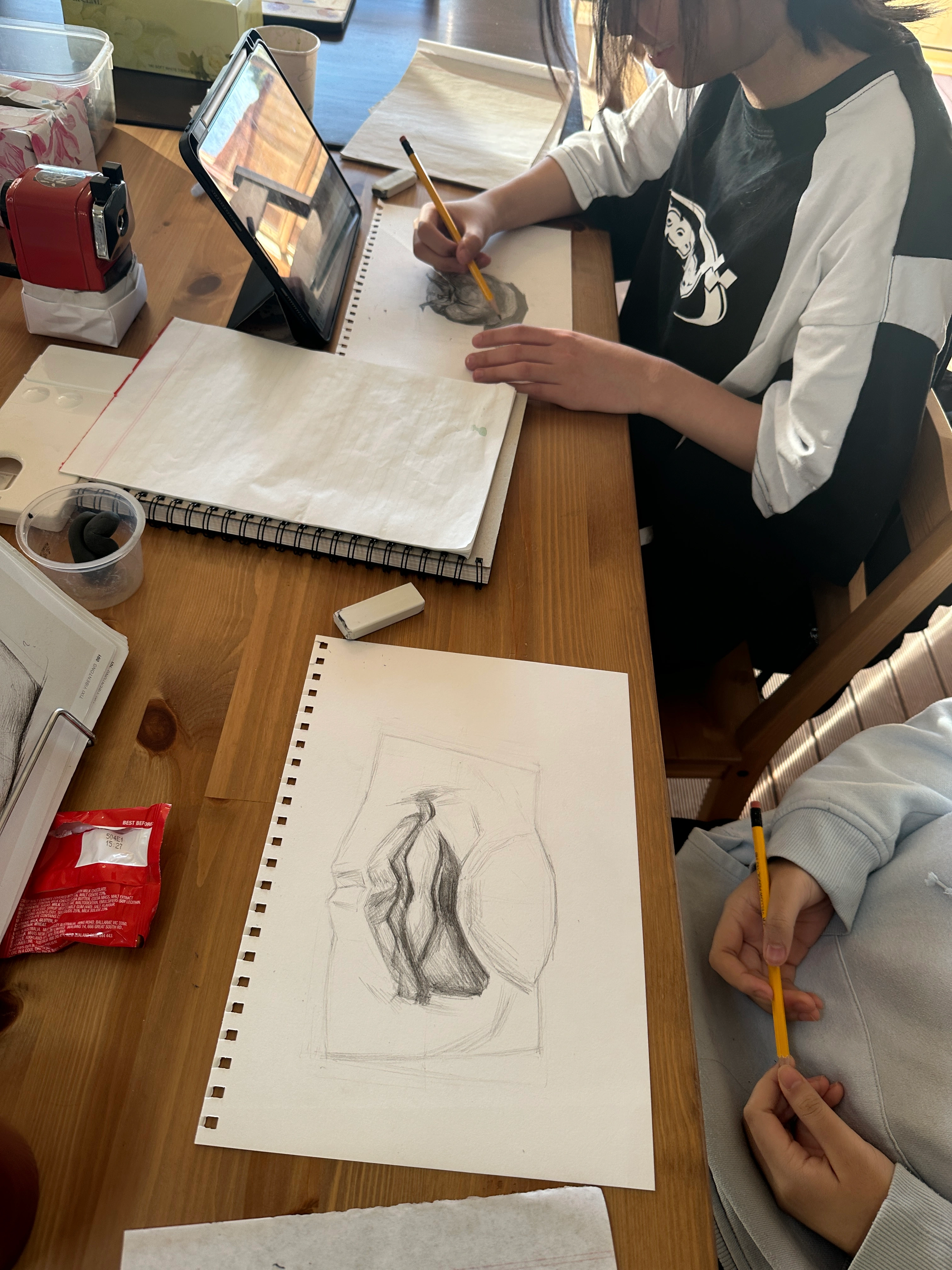 Watercolour animal painting created in art class